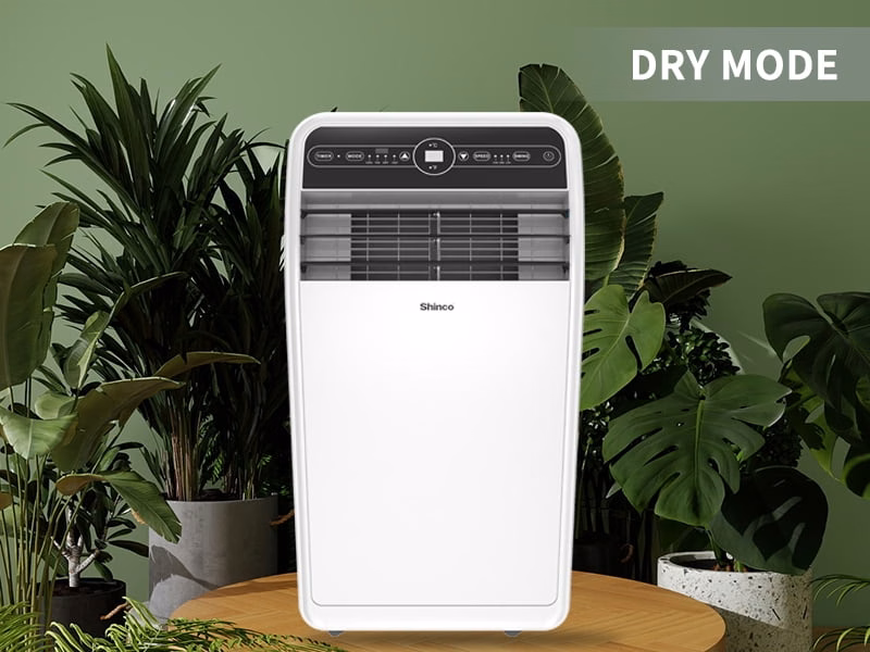 Shinco 10.000 BTU draagbare airconditioner met verwarming tot 400 vierkante voet, airco-verwarmingscombinatie voor raam, draagbare airco met ontvochtiger en ventilator, koelt en verwarmt, afstandsbediening en raammontageset