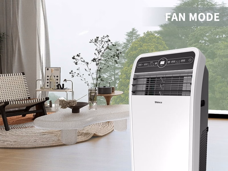 Shinco 10.000 BTU draagbare airconditioner met verwarming tot 400 vierkante voet, airco-verwarmingscombinatie voor raam, draagbare airco met ontvochtiger en ventilator, koelt en verwarmt, afstandsbediening en raammontageset